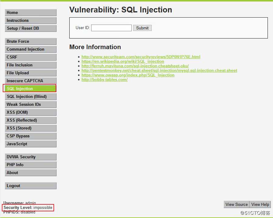 DVWA+SQLMAP