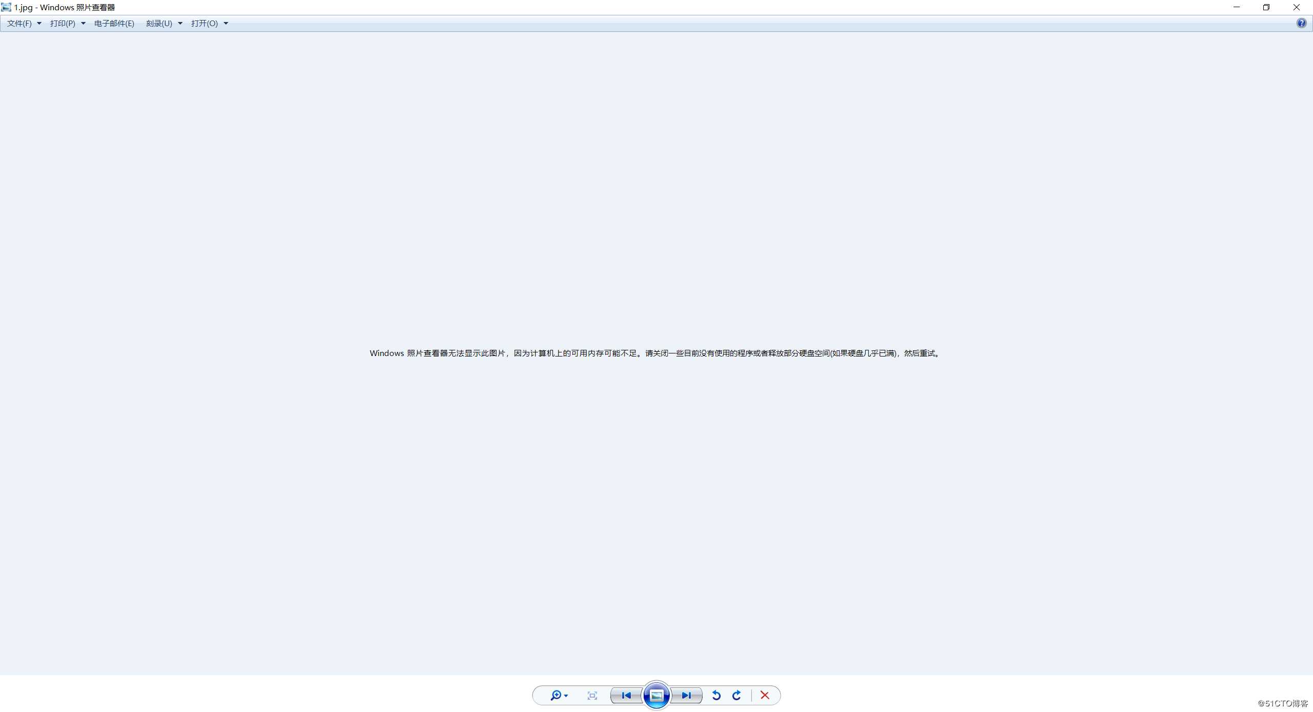 Windows 照片查看器无法显示此图片，因为计算机上的可用内存可能不足