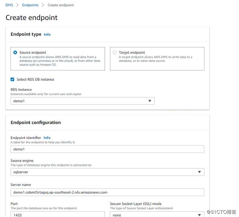 AWS 迁移MSSQL 数据库到 Aurora