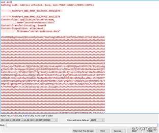 当wireshark抓取到带有附件为乱码的邮件,为看到完整邮件内容
