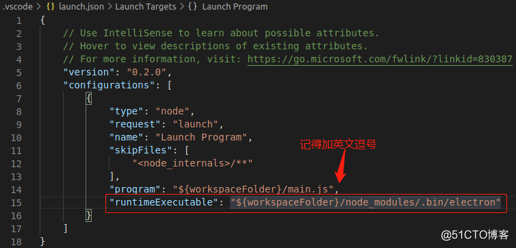 在VSCode中配置launch.json启动Electron程序