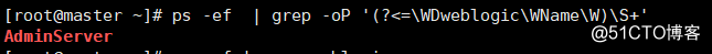 grep -oP快速筛选出weblogic实例名
