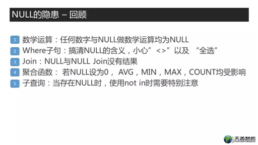 高质量数据库建模系列课程<11> PPT & 讲义 -- NULL之别传2