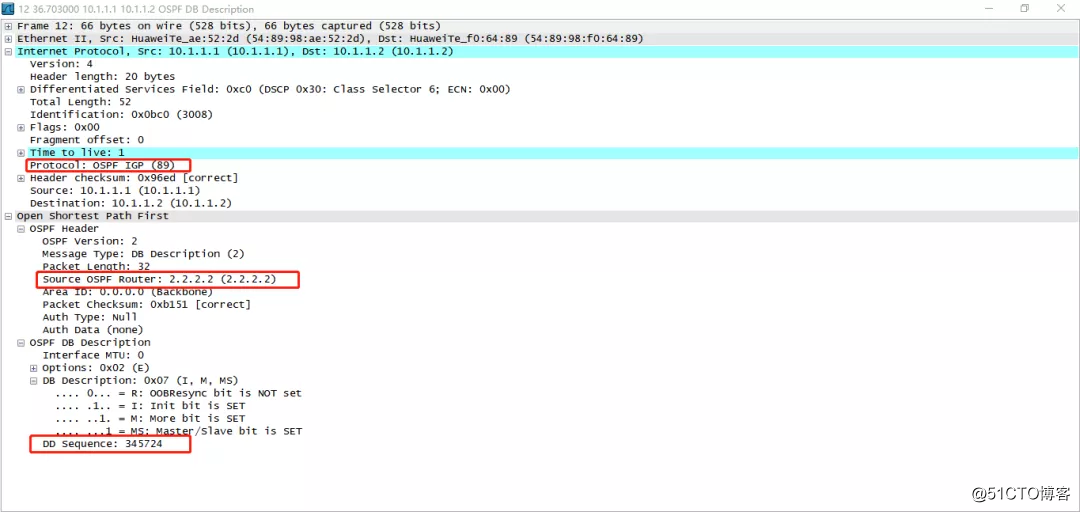 wireshark抓取OSPF协议交互的5种报文分析OSPF路由协议建立邻接关系的过程