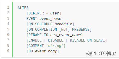 MySQL的SQL语句 - 数据定义语句（3）- ALTER EVENT 语句