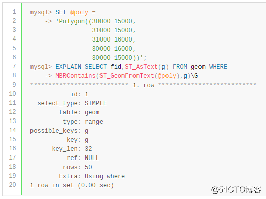 MySQL数据类型 - 空间数据类型 （6）
